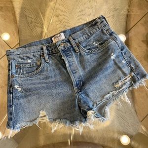 AGOLDE Los Angeles Premium Denim Distressed Shorts